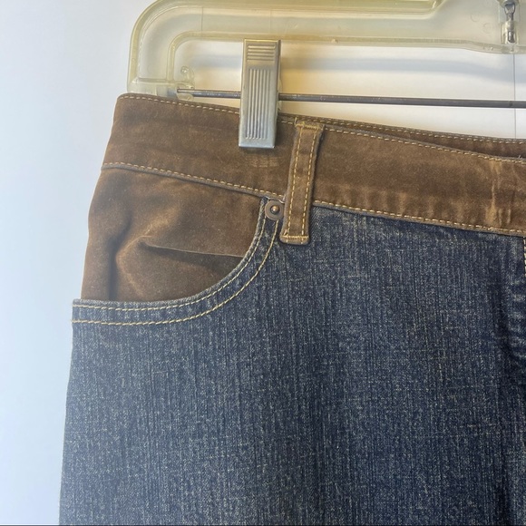 ARMOR JEANS vintage Y2K jean and brown velvet long shirt size 7/8 - Picture 2 of 5